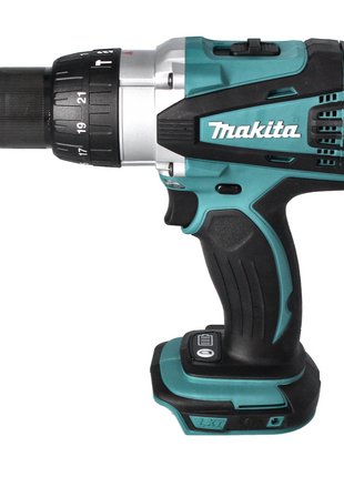 Taladro percutor inalámbrico Makita DHP 458 RF1 18 V 91 Nm + 1x batería 3,0 Ah + cargador + juego de puntas 100 piezas