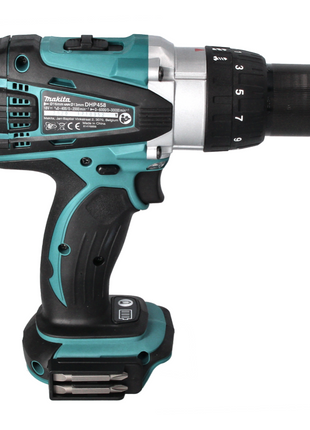 Taladro percutor inalámbrico Makita DHP 458 Z 18 V 91 Nm + juego de puntas 26 piezas - sin batería, sin cargador