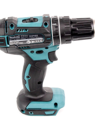 Taladro percutor inalámbrico Makita DHP 482 Z 18 V 62 Nm + juego de llaves de vaso de 26 piezas - sin batería, sin cargador