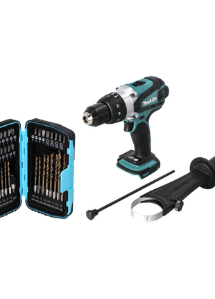 Makita DHP 458 Z Perceuse-visseuse à percussion sans fil 18 V 91 Nm + Jeu de forets - 40 pièces