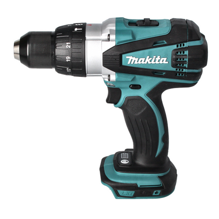 Makita DHP 458 Z Perceuse-visseuse à percussion sans fil 18 V 91 Nm + Jeu d'embouts - 100 pièces - sans batterie, sans chargeur