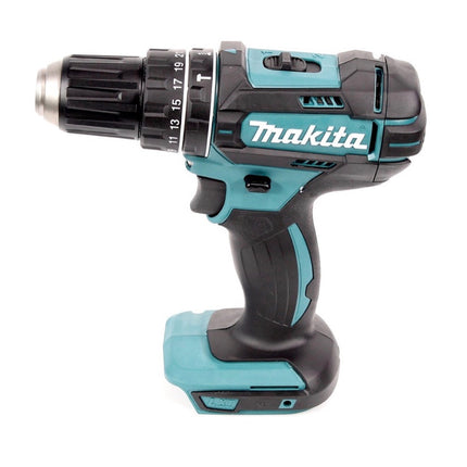 Taladro percutor inalámbrico Makita DHP 482 Z 18 V 62 Nm + juego de puntas 44 piezas - sin batería, sin cargador