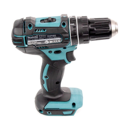 Taladro percutor inalámbrico Makita DHP 482 Z 18 V 62 Nm + juego de puntas 44 piezas - sin batería, sin cargador
