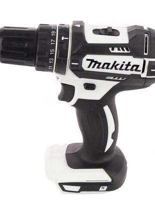 Taladro percutor inalámbrico Makita DHP 482 RF1W 18 V 62 Nm + 1x batería 3,0 Ah + cargador + juego de puntas 26 piezas