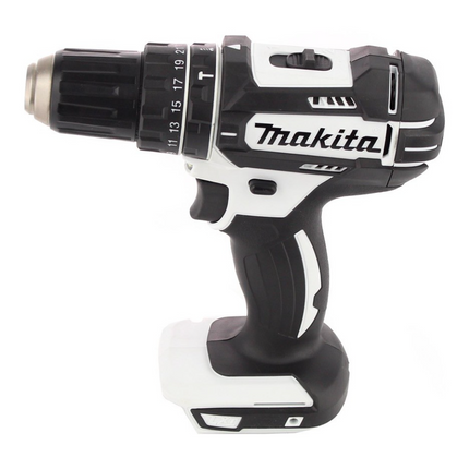 Taladro percutor inalámbrico Makita DHP 482 RF1W 18 V 62 Nm + 1x batería 3,0 Ah + cargador + juego de puntas 40 piezas
