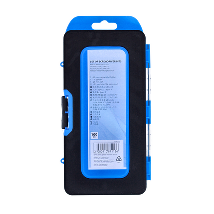 Taladro percutor inalámbrico Makita DHP 482 ZW 18 V 62 Nm + juego de puntas 100 piezas - sin batería, sin cargador