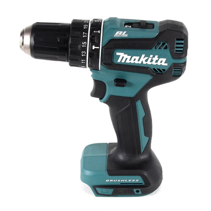 Taladro percutor inalámbrico Makita DHP 485 Z 18 V 50 Nm sin escobillas + juego de brocas de 40 piezas - sin batería, sin cargador