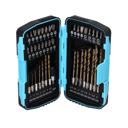 Taladro percutor inalámbrico Makita DHP 485 Z 18 V 50 Nm sin escobillas + juego de brocas de 40 piezas - sin batería, sin cargador