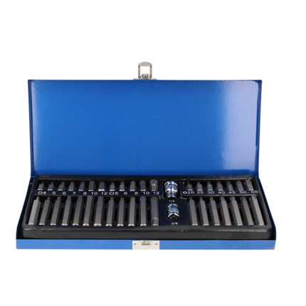 Taladro percutor inalámbrico Makita DHP 485 Z 18 V 50 Nm sin escobillas + juego de puntas de 40 piezas - sin batería, sin cargador