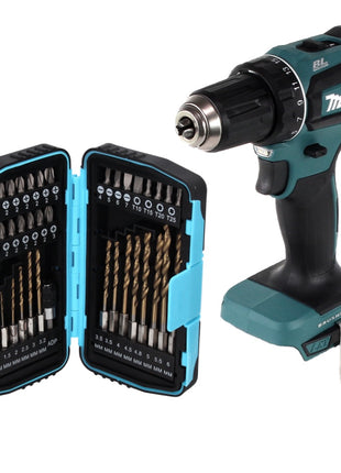 Makita DDF 485 Z taladro atornillador inalámbrico 18 V 50 Nm sin escobillas + juego de brocas de 40 piezas - sin batería, sin cargador