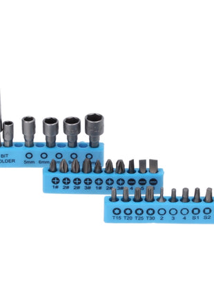 Makita DDF 482 RF1 Akku Bohrschrauber 18 V 62 Nm + 1x Akku 3,0 Ah + Ladegerät + 26 tlg. Bit Steckschlüssel Set