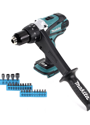 Taladro atornillador inalámbrico Makita DDF 458 Z 18 V 91 Nm + juego de puntas 26 piezas - sin batería, sin cargador