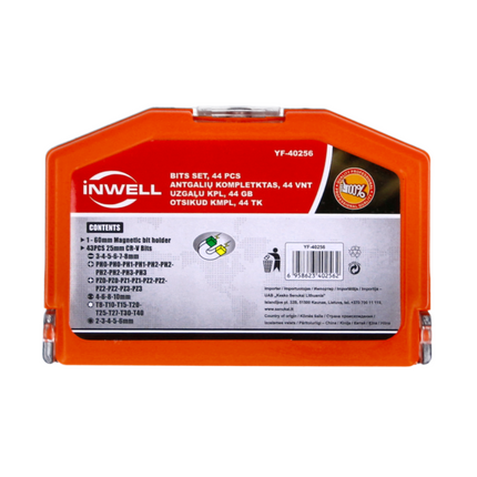 Taladro atornillador inalámbrico Makita DDF 458 Z 18 V 91 Nm + juego de puntas 44 piezas - sin batería, sin cargador