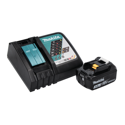 Makita DDF 458 RF1 taladro atornillador inalámbrico 18 V 91 Nm + 1x batería 3,0 Ah + cargador + juego de puntas 44 piezas