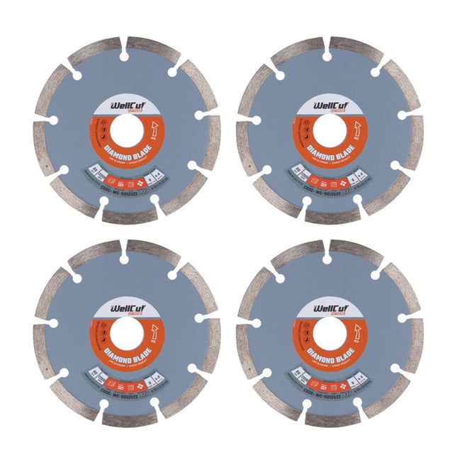 WellCut Diamond Blade Diamant Trennscheibe 125 x 22,23 mm 4 Stk. ( 4x WC-SD12522 ) - Toolbrothers