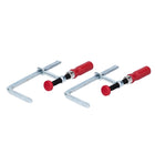 Bessey GTR 12 Set 2x abrazadera de mesa totalmente de acero con abrazadera de palanca 120 / 60 mm