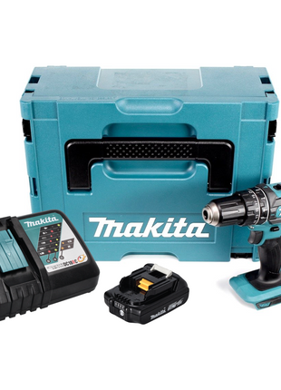 Taladro percutor inalámbrico Makita DHP 482 RA1J 18 V 62 Nm + 1x batería 2,0 Ah + cargador + Makpac