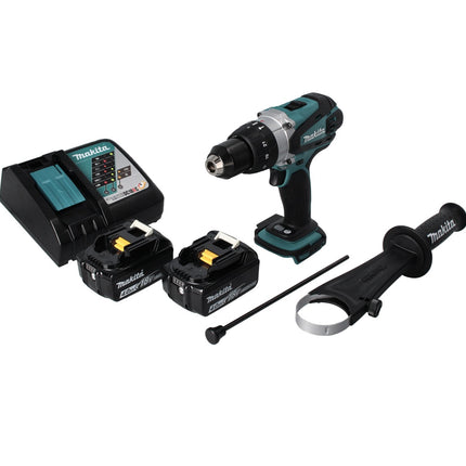Taladro de percusión inalámbrico Makita DHP 458 RM 18 V 91 Nm + 2x batería recargable 4,0 Ah + cargador