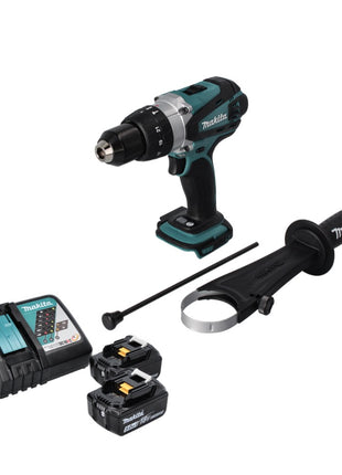 Taladro percutor inalámbrico Makita DHP 458 RT 18 V 91 Nm + 2 baterías 5,0 Ah + cargador