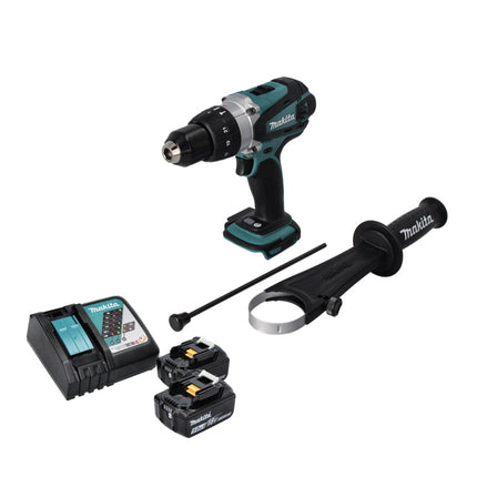 Taladro percutor inalámbrico Makita DHP 458 RT 18 V 91 Nm + 2x Baterías 5.0 Ah + Cargador