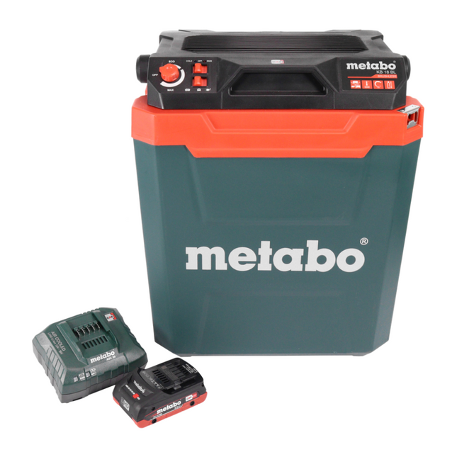 Enfriadora sin cable Metabo KB 18 BL 18 V con función de mantenimiento del calor 28 l sin escobillas + 1x batería recargable 4,0 Ah + cargador