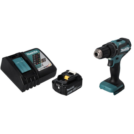 Makita DHP 485 RM1 akumulatorowa wiertarko-wkrętarka udarowa 18 V 50 Nm bezszczotkowa + 1x akumulator 4,0 Ah + ładowarka