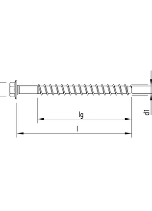 HECO MULTI MONTI plus SS anclaje de tornillo 7,5 x 70 mm 50 piezas (48395) tornillo para hormigón, cabeza hexagonal, galvanizado azul, A2K