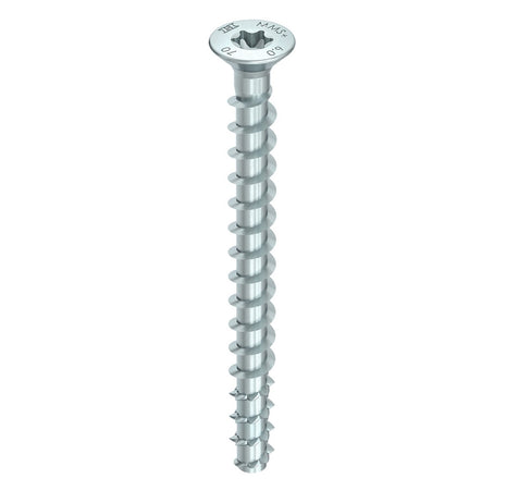 HECO MULTI MONTI plus F Vis d'ancrage 7,5x60mm, Vis à béton, Tête fraisée, T-Drive, Zinguée bleue, A2K, 50 pcs. (48511)