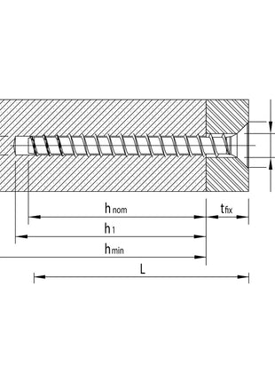 Vis d'ancrage HECO MULTI MONTI plus F 7,5 x 80 mm 50 pièces (48515) vis à béton, tête fraisée, entraînement en T, galvanisée bleue, A2K