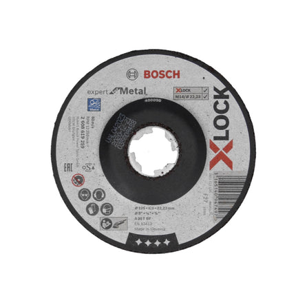 Bosch Expert for Metal Disque abrasif - X-LOCK, 125 x 22,23 mm, 10 pcs. (10x 2608619259)
