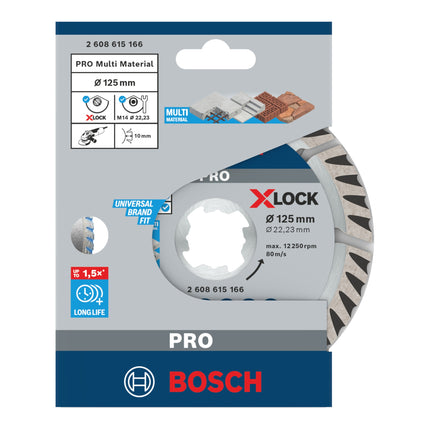 Bosch Expert X-LOCK Disco da taglio diamantato Standard for Universal 125 x 22,23 mm ( 2608615166 )