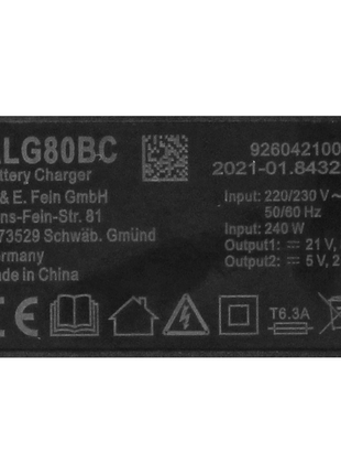 FEIN ALG 80 BC Schnellladegerät 12 V - 18 V für Li-Ion Akkus ( 92604210010 ) Bluetooth Konnektivität - Toolbrothers