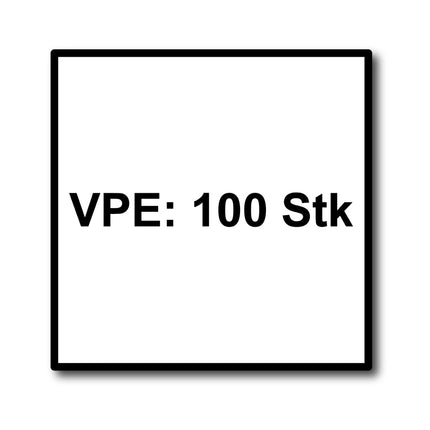 HECO MULTI MONTI plus F anclaje de tornillo 7,5 x 100 mm 100 piezas (2x 48517) tornillo para hormigón, cabeza avellanada, accionamiento en T, galvanizado azul, A2K