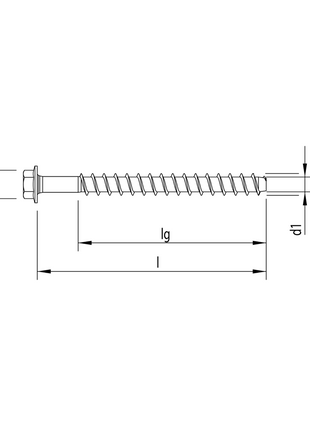 HECO MULTI MONTI plus SS anclaje de tornillo 16,0 x 120 mm 40 piezas (4x 49848) tornillo para hormigón, cabeza hexagonal, galvanizado azul, A2K