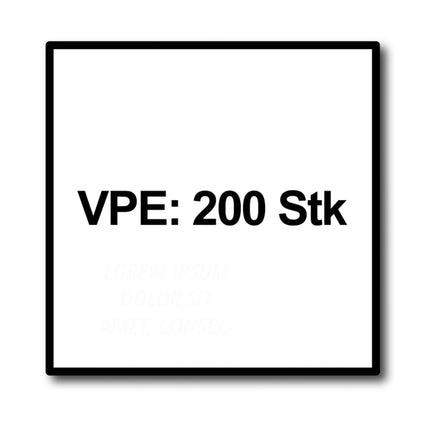 HECO MULTI MONTI plus F Vis d'ancrage, 7,5 x 60mm, Vis à béton, Tête fraisée, T-Drive, Zingué bleu, A2K, 200 pcs. (4x 48511)