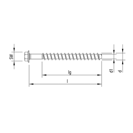 HECO MULTI MONTI plus SS anclaje de tornillo 10,0 x 120 mm 50 piezas (2x 48455) tornillo para hormigón, cabeza hexagonal, galvanizado azul, A2K