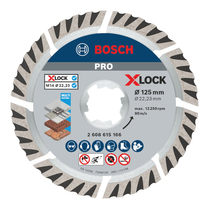 Bosch Expert X-LOCK disco diamantato Standard per Universal 125 x 22,23 mm 4 pezzi ( 4x 2608615166 )