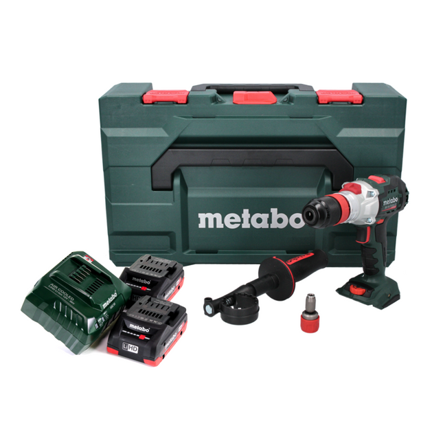 Metabo SB 18 LTX BL Q I Taladradora de percusión sin cable 18 V 130 Nm sin escobillas + 2x batería recargable 4,0 Ah + cargador + metaBOX
