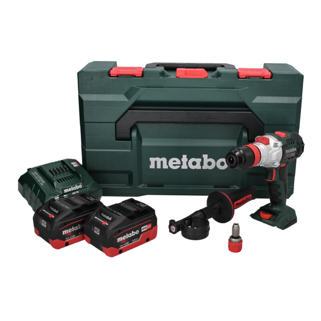 Metabo SB 18 LTX BL Q I Taladradora de percusión sin cable 18 V 130 Nm sin escobillas + 2x batería recargable 5,5 Ah + cargador + metaBOX