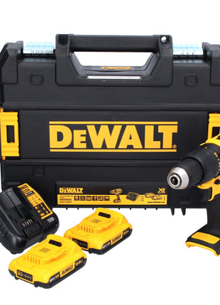 DeWalt DCD 778 D2T Perceuse-Visseuse à percussion 18 V 65 Nm sans balai + 2x Batteries 2.0 Ah + Chargeur + Coffret TSTAK