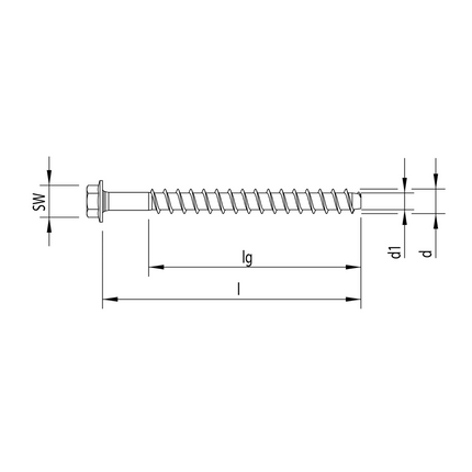 HECO MULTI MONTI plus SS anclaje de tornillo 6,0 x 60 mm 400 piezas (4x 48385) tornillo para hormigón, cabeza hexagonal, galvanizado azul, A2K