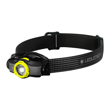 Linterna frontal LED Ledlenser MH5 400 lm IPX4 negro / amarillo (502144) + 1x batería + 1x cable de carga