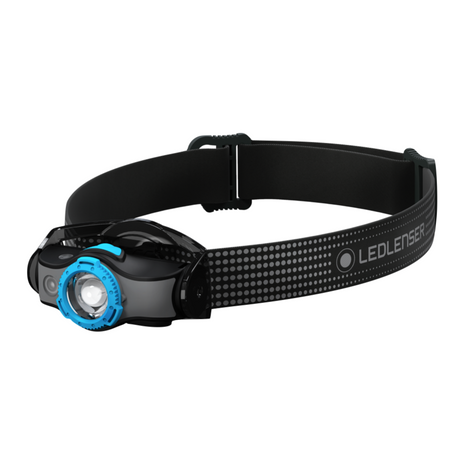 Linterna frontal LED Ledlenser MH5 400 lm IPX4 negro / azul (502145) + 1x batería + 1x cable de carga