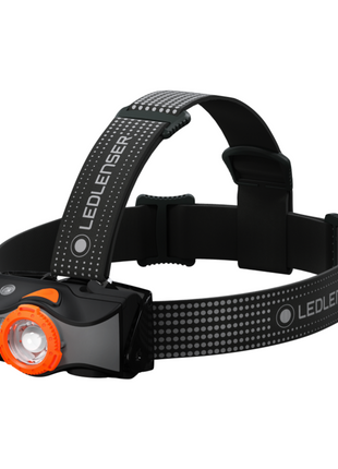 Ledlenser MH7 LED Lampe frontale 600 lm IPX4 Noir / Orange ( 502153 ) + 1x Batterie + Câble de charge