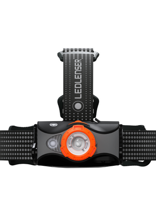 Ledlenser MH7 LED Lampe frontale 600 lm IPX4 Noir / Orange ( 502153 ) + 1x Batterie + Câble de charge