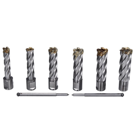 FEIN Best of broca hueca HSS Nova 50, juego de accesorios 8 piezas (63134999063) 3/4" Weldon 12 - 22 mm