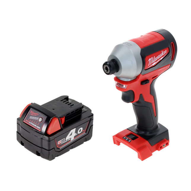 Milwaukee M18 BLID2-401 Visseuse à choc sans fil 180Nm 1/4" Brushless 18V + 1x Batterie 4,0Ah - sans chargeur