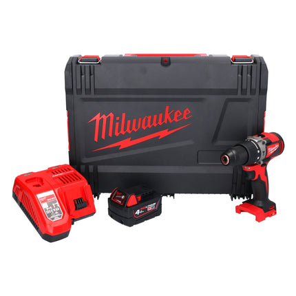 Taladro percutor inalámbrico Milwaukee M18 BLPD2-401X 18 V 82 Nm sin escobillas + 1x batería 4,0 Ah + cargador + caja HD