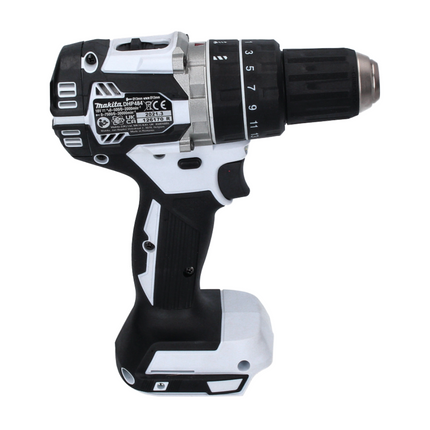Makita DHP 484 RM W akumulatorowa wiertarko-wkrętarka udarowa 18 V 54 Nm bezszczotkowa biała + 2x akumulator 4,0 Ah + ładowarka