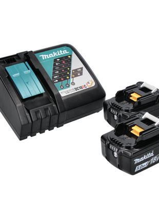 Makita DHP 484 RT W Taladro percutor inalámbrico 18 V 54 Nm sin escobillas blanco + 2x baterías 5,0 Ah + cargador